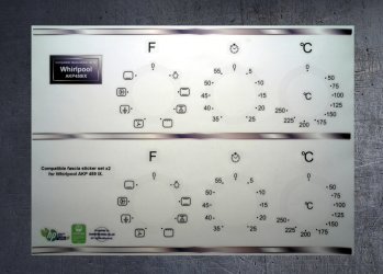 (image for) Whirlpool AKP459 IX Compatible fascia sticker set.