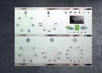 (image for) INDESIT FM10 RK, FM20 KC compatible fascia stickers.