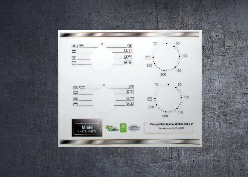 (image for) MIELE H4171, H4271 Compatible fascia sticker set. - Click Image to Close