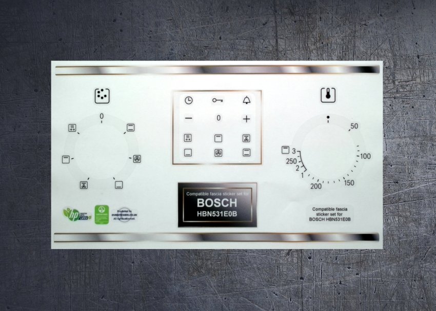 (image for) Bosch HBN531E0B compatible sticker set. - Click Image to Close