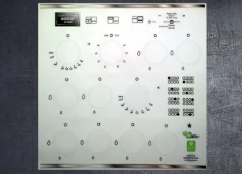 (image for) INDESIT KP100IX compatible fascia panel sticker set.