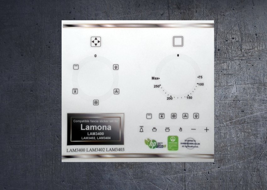 (image for) Lamona LAM3400 compatible panel fascia sticker set. - Click Image to Close