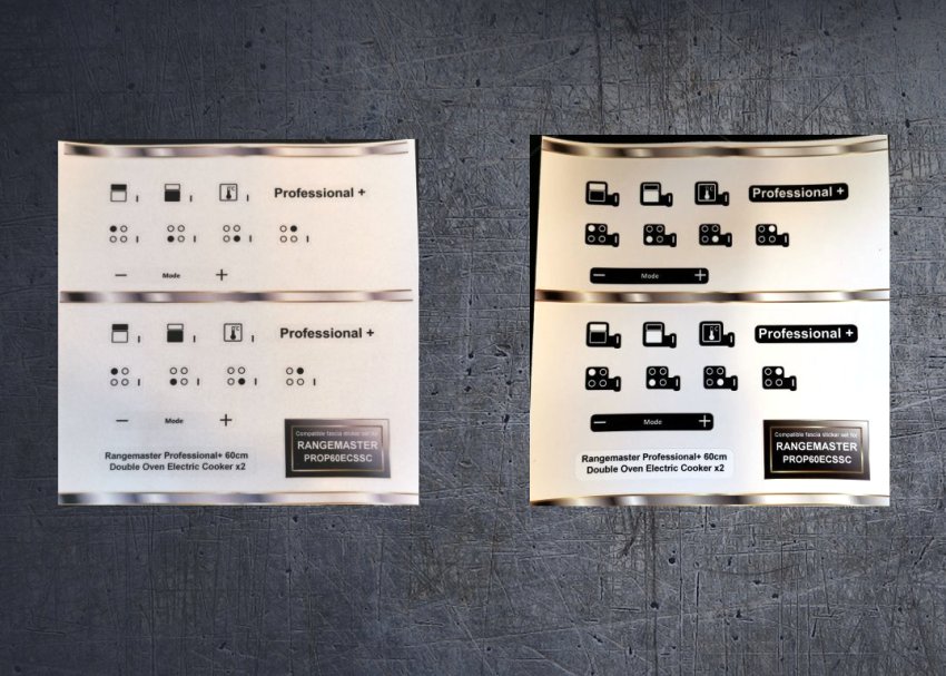 (image for) Rangemaster+ 60cm electric compatible fascia stickers. - Click Image to Close